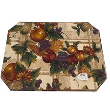 Harvest Pumpkin Fruit Placemats Set of 4 Autumn Thanksgiving Table Decor Placemat price