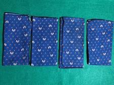 Set of 4 Blue Reversible Fabric Placemats, Rectangular Animal Pattern Placemat price