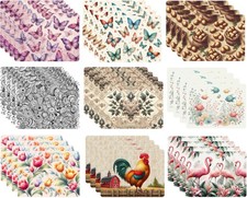 Set of 4 Cork Backed Placemats, Kitchen Table Decoration Hard Placemat 12" x 16" Placemat price