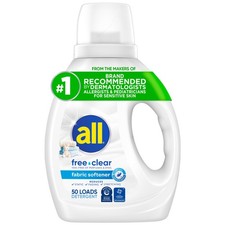 All Liquid Fabric Softener, Free Clear, 34 fl oz, 50 Loads Fabric Softener price