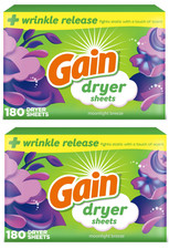 (Pack of 2) Gain Fabric Softener Dryer Sheets, Moonlight Breeze, 180 Count Fabric Softener price