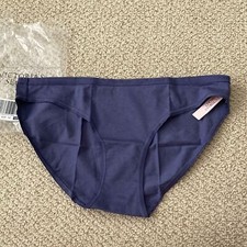 NEW Victoria’s Secret Blue Hiphugger Panties Cotton Blend Logo Solid Medium NWT Panties price