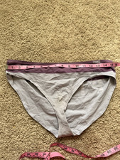 PINK Bikini Panties Womens S Gray Purple Colorblock Logo Low Rise Cotton 1 Pack Panties price