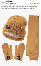 Baby Beanie Mittens Scarf Set,Toddler Kids Winter Hat and Thermal Gloves Neck... Baby Gloves & Scarf price