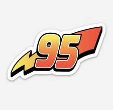 3 inch Cars Sticker Lightning McQueen Disney Decal Matte Finish Dishwasher Safe Dishwasher Sticker price