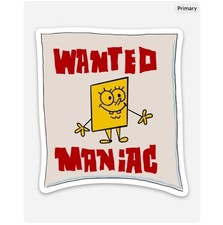 3” SpongeBob Wanted Sticker Matte Finish Dishwasher Safe Dishwasher Sticker price