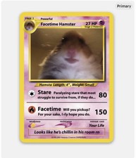 3” Hamster Pokémon Card Funny Sticker Vinyl Decal Matte Finish Dishwasher Safe Dishwasher Sticker price
