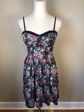 Band of Gypsies Corset Waist Floral Sun Dress Cottagecore Boho Coquette Size M Corset & Waist Band price