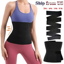 Women's Elastic Waist Trainer Body Shaper Sweat Belt Tummy Slimming Band Girdle Corset & Waist Band price