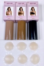 Invisible Breast Lift Tape Roll Push-up Boob Shape Bra Nipple Cover Plus Black Breast Pads & Protectors price