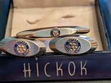 Men's Rotary International Cufflinks Tie Clip Set Gold Tone Cufflinks price