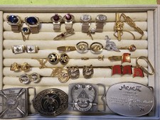Vintage Swank  & Masonic Cuff links/tie clips, Pins & Masonic Belt Buckles Cufflinks price