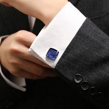 Vintage Men Cufflinks 1 Pair of Shirt Suit Cuff Links Jewelry Rhinestone Classic Cufflinks price