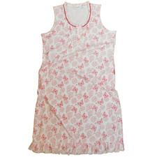 NorthStyle Nightgown Pajamas Cotton Sleeveless Summer Large Wmns Red White MINT Nightgown & Pajamas price