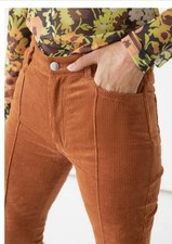 & Other Stories Women’s Brown Corduroy Flare Pants High Rise Pockets size 6 Pants, Shorts, Leggings price