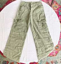 American Eagle Women’s Green Stretch Cargo Pants Straight Leg 25W Pockets Pants, Shorts, Leggings price