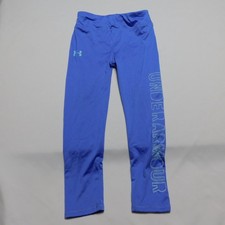Under Armour Girls Blue Athletic Leggings Size 4 HeatGear Stretch Active Pants Pants, Shorts, Leggings price