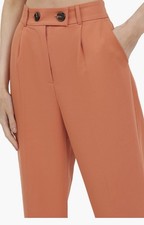4th & Reckless Women’s Orange Woven Dress Pants High Rise Wide Leg Pleated M Pants, Shorts, Leggings price