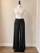 Racheal Zoe  Luxurious Black Wide Leg Satin Pants In Size 12 Pants, Shorts, Leggings price