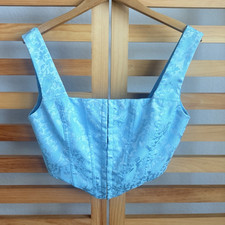 Princess Polly Blue Jacquard Paisley Bustier Corset Top w/ Straps Size 6 Corset price
