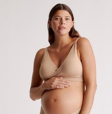 Quince Seamless Crossover Nursing & Lounge Bra (2-pack), Size:L , Sand Nursing Bra price