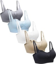 5-Pack Women's Seamless Wireless Maternity Nursing Sleep Bra with Extenders Nursing Bra price