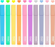 10Pcs Aesthetic Highlighters, Chisel Tip Marker Pens,Assorted Color Candy Highli Highlighter price