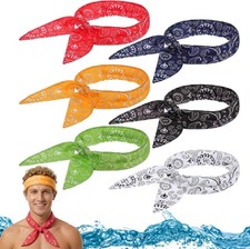 Cooling Neck Wraps 6 Pack Ice Bandana Multicolor for Running Outdoor Sports Bandana (Outdoor) price