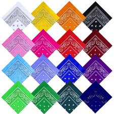 12 Pcs Lot 100% Cotton Paisley Print Bandana Face Cover Head Warp Headband Scarf Bandana (Outdoor) price