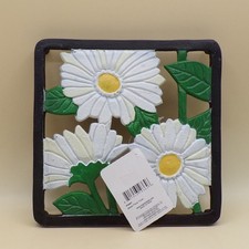 Daisy Four-Footed Trivet 8" Square New Evergreen Home & Garden Trivet price