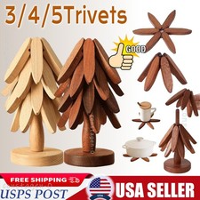 USA Foldable Wooden Tree Trivet for Hot Dishes/Pot/Bowl/Teapot/Hot Pot Holders Trivet price