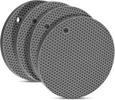 4 Pack Silicone round Trivet Mats Heat Resistant Pot Holders for Kitchen Counter Trivet price
