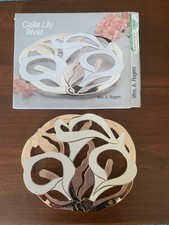 Calla Lily TRIVET- Oneida Silversmiths Wm. A. Rogers New in Open Box Trivet price