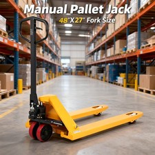 Manual Hand Pallet Jack Warehouse Material Lift Truck 5500lbs with 48"X27" Fork Pallet Trucks price