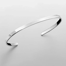 Stainless Steel Open Bangle – 5 mm Minimalist Men's Bracelet Steel Bracelet price