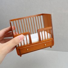 1/12 Scale Doll House Miniatures Furniture Crib Baby Bed Room Bedroom Wood Baby Room Furniture price