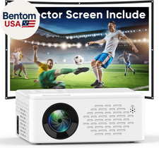 Home Projector with Screen Included, Portable Movie Projector, Compatible with S Projector Cables price