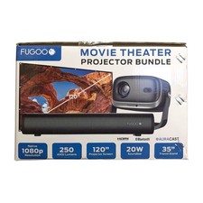 Fugoo Outdoor Projector & Soundbar Bundle with Tripod & 120" Foldable Screen Projector Cables price
