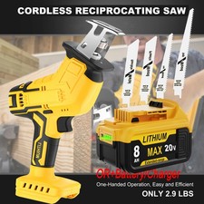 Cordless Electric Reciprocating Saw Cutting w/4x Blades For Dewalt 20V Battery. Reciprocating Saw price
