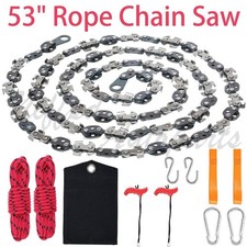 53 Inch Rope Saw, High Reach Tree Limb Hand Rope Chain Saw, 68 Sharp Teeth Blade Saws price