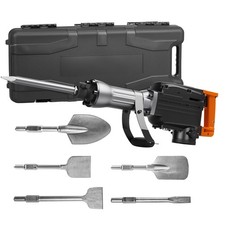Demolition Jack Hammer Concrete Breaker 2200W Hammer 6 Chisel Bits Black Rotary Hammers & Demolition Hammers price