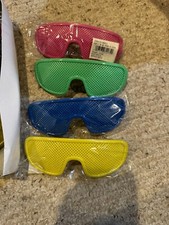 12 Unisex Plastic Party Shades Glasses Sunglasses Eyewear Accessory Doz RARE Eyewear Accessory price