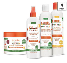 Cantu For Kids Hair Care 4-Pack Shampoo/Conditioner Detangler Leave-In Tear-Free Care Sprays price
