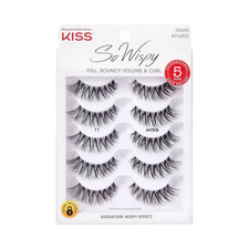 KISS So Wispy, False Eyelashes,  12mm, Includes 5 Pairs Of Lashes Easy to Apply False Eyelash Products price