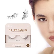 KISS The New Natural False Eyelashes, 'Glowy 4 pair (Pack of 1), Glowy Skin False Eyelash Products price