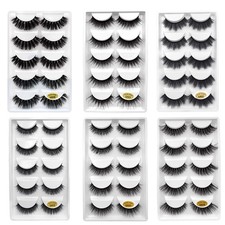 5/3pairs Fluffy False Individual Lashes 3D Mink Eyelash Makeup Accessories Women False Eyelash Products price