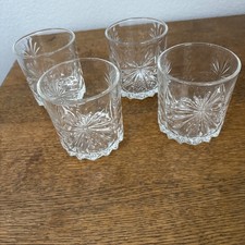 Set Of 4 Studio Crystal by Godinger Whiskey 12oz Glasses Barware Liquor Glasses Liquor Glass price