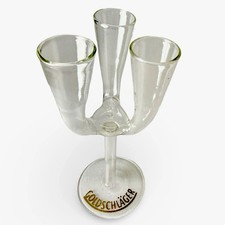 Goldschlager Triple Shot Glass Novelty Barware 3 Tube Stemmed Liquor Glass Liquor Glass price