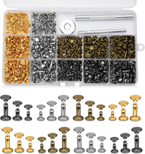 240 Set Leather Rivets, 4 Colors 3 Sizes Double Cap Rivet, Rivets for Leather wi Rivet price