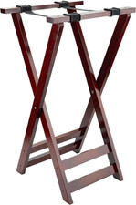 Elegant 31.5" Folding Mahogany Wood Tray Stand - Perfect for Any Occasion Serving Tray price